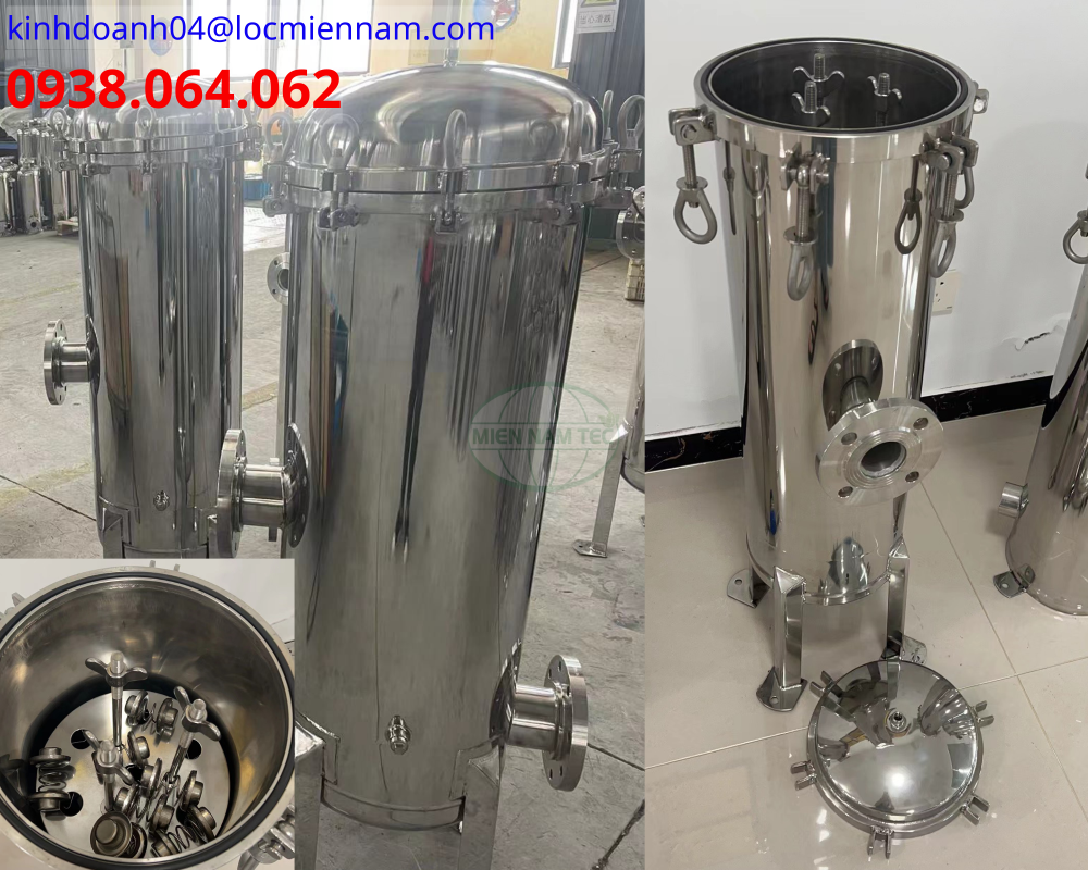 Bình lọc nước 5 lõi inox 