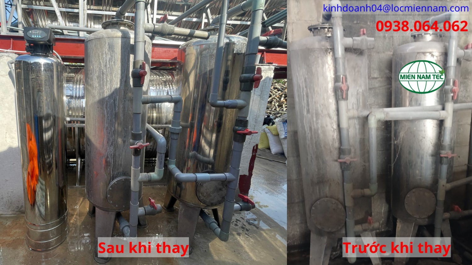 Thay thế cột làm mềm nước cấp lò hơi công suất 10m3/h