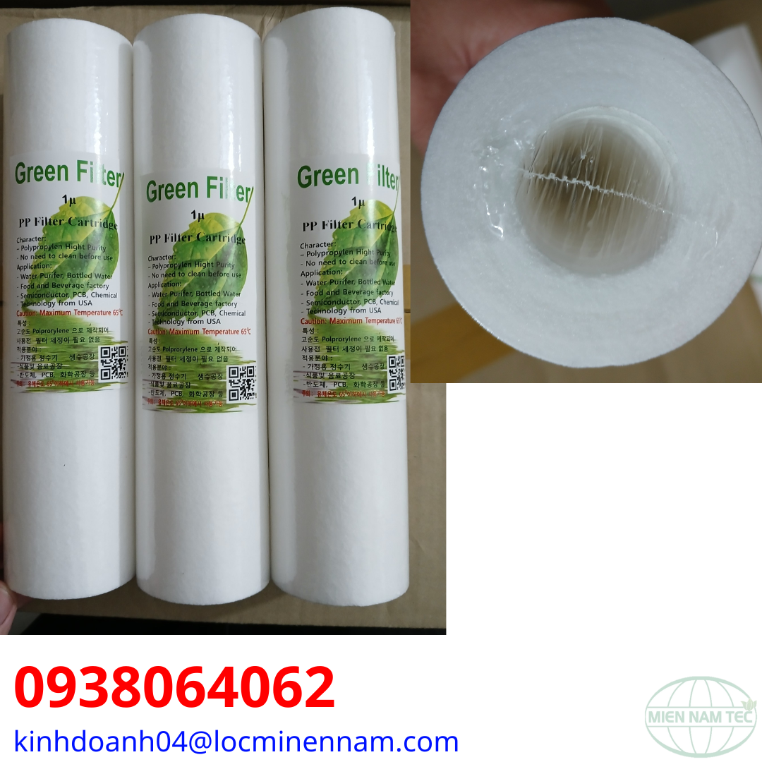Lõi lọc bông nén 10 inch - 1micron