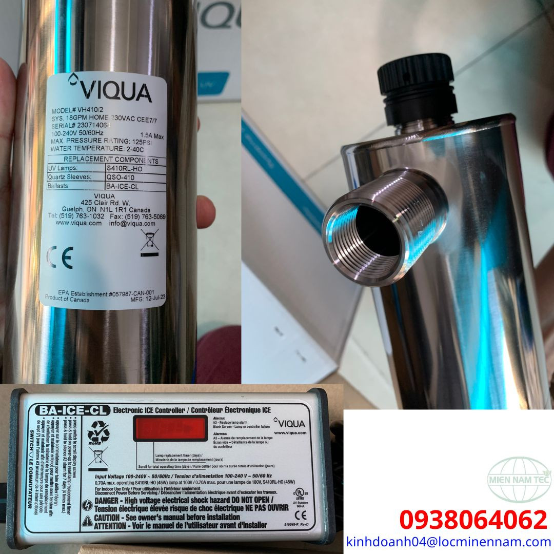 Chi tiết đèn UV diệt khuẩn Viqua VH410/2