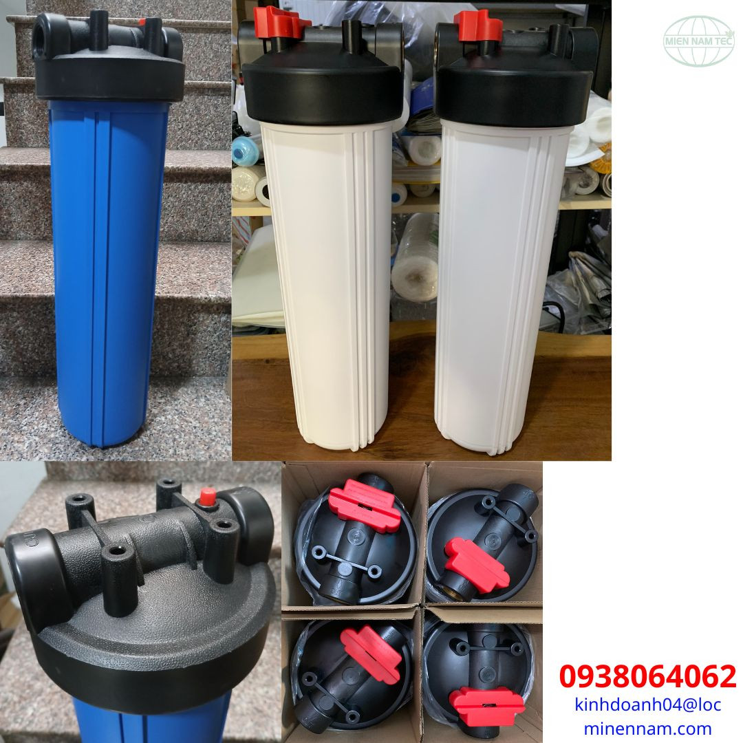 Cốc lọc Big Blue răng nhựa nắp đen phi 27mm