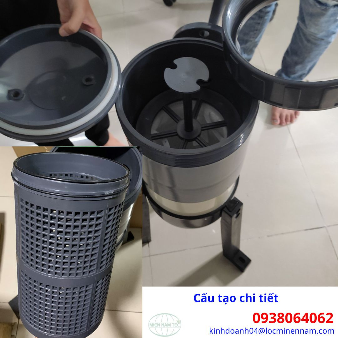 Chi tiết cấu tạo của bình lọc túi nhựa UPVC