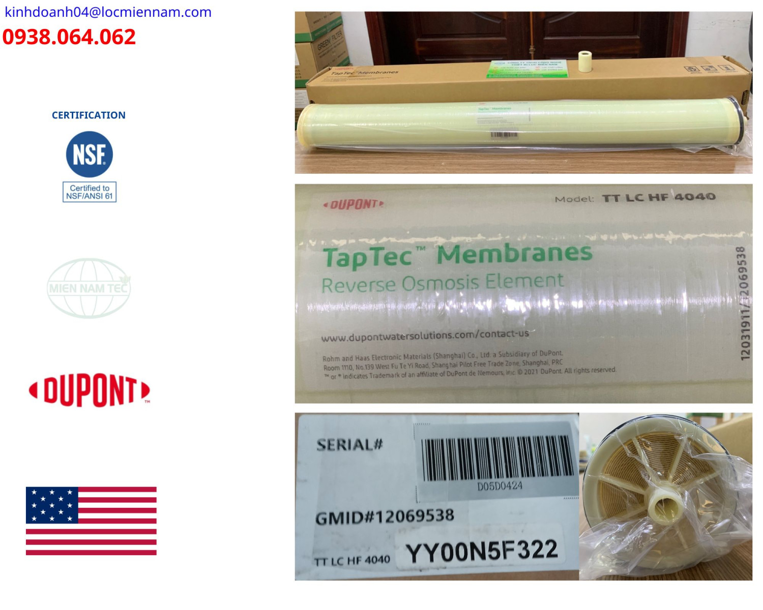 Màng RO Dupont LCHF 4040