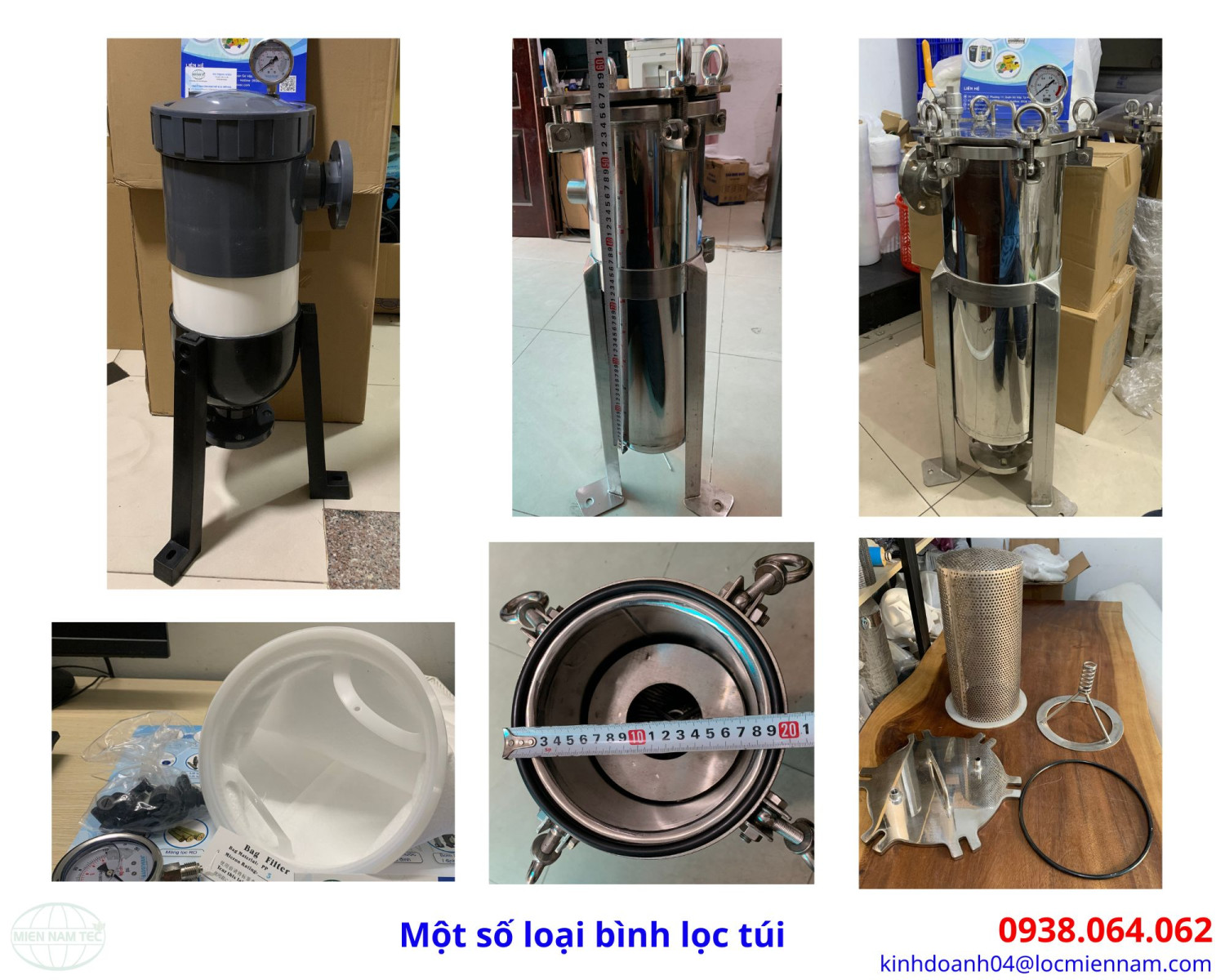 Các loại bình lọc chất lỏng dạng túi