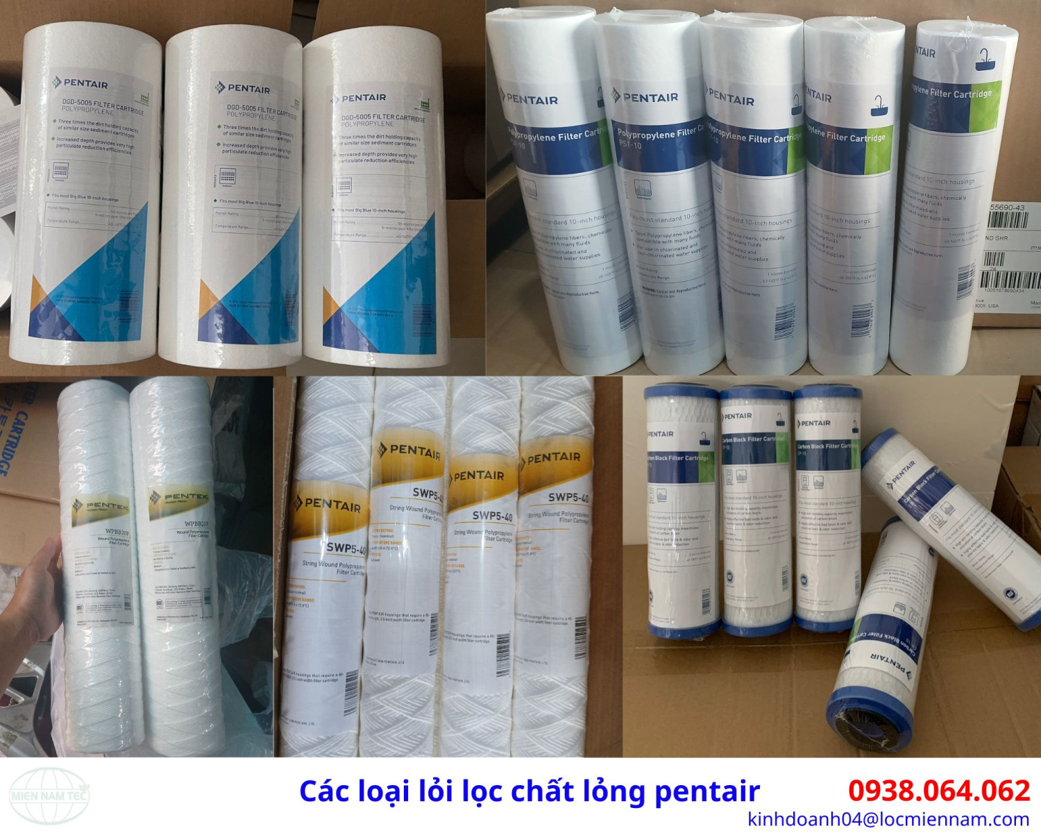 Các loại lõi lọc chất lỏng pentair