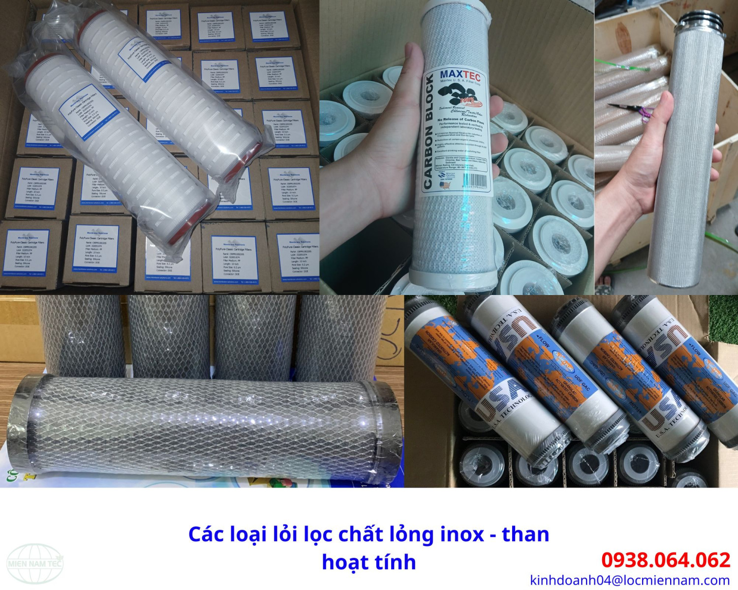 Các loại lõi lọc chất lỏng inox - than hoạt tính