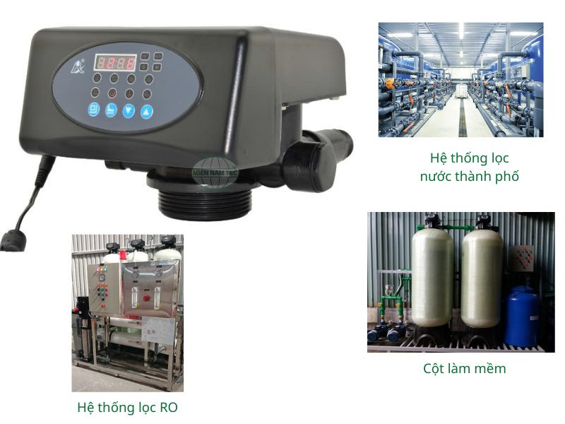 Ứng dụng của van 5 ngã làm mềm tự động cho cột làm mềm công suất 4m3/h
