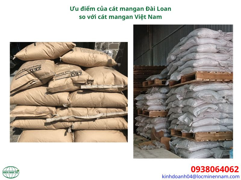Ưu điểm của cát mangan Đài Loan so với cát mangan Việt Nam