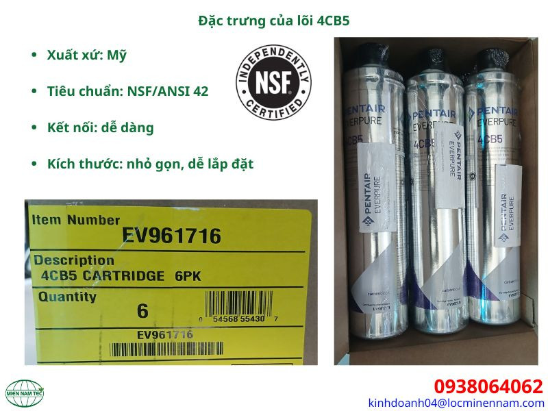 Đặc trưng của lõi lọc 4CB5