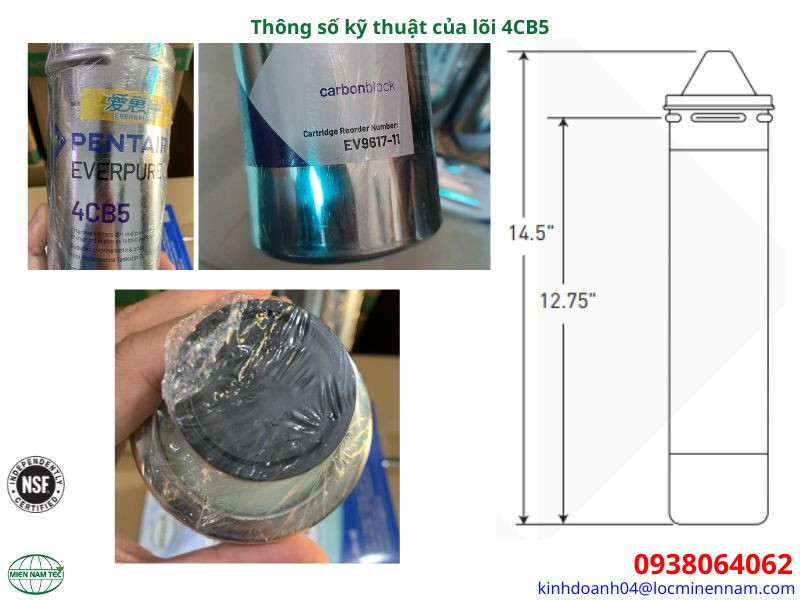 Thông số kỹ thuật của lõi lọc 4CB5