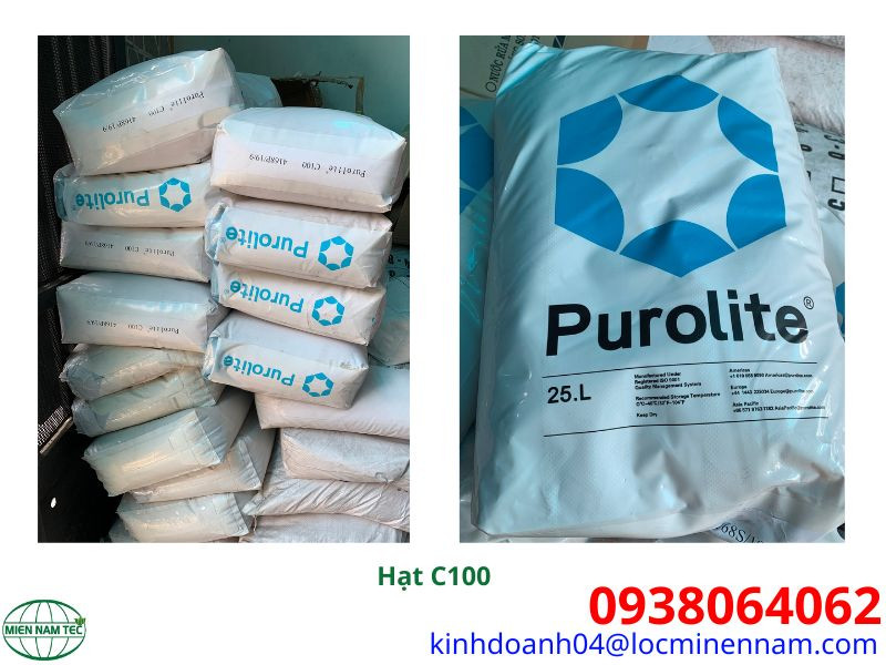 Hạt nhựa trao đổi Ion Purolite C100