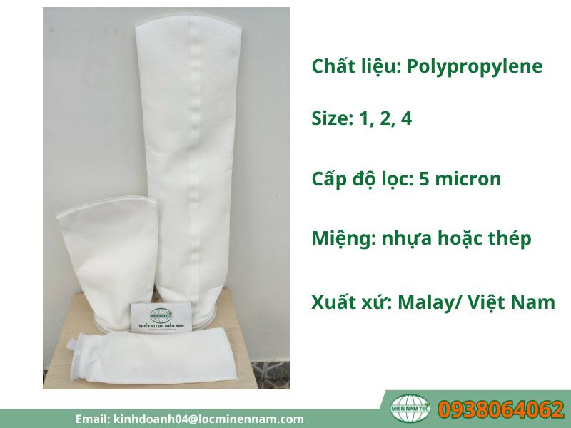 Tính năng của túi lọc PP 5 micron