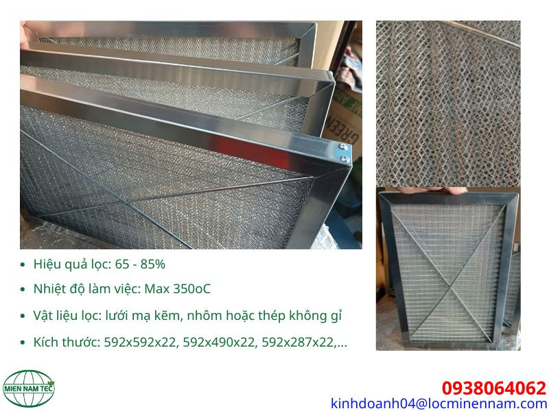 Thông số kỹ thuật của khung lọc khí metal mesh - lưới