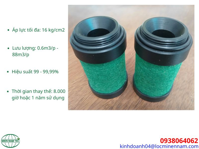 Thông số kỹ thuật của lõi lọc bụi đường ống