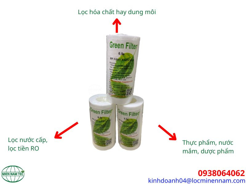 Ứng dụng của lõi lọc bông nén Green Filter