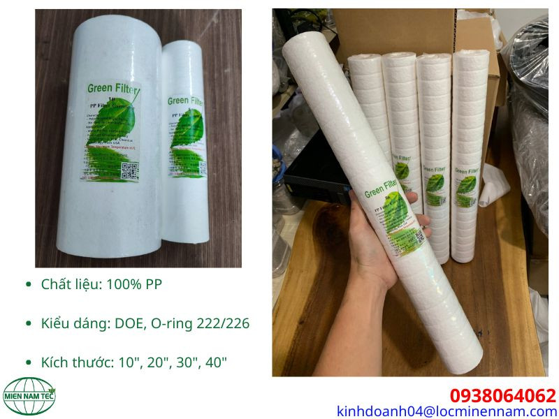 Ưu điểm của lõi lọc bông nén Green Filter