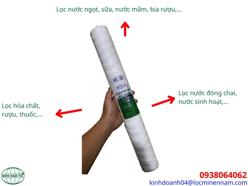 Ứng dụng của lõi lọc sợi quấn 20 inch - 10 micron (AQUA)