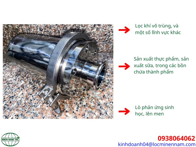 Ứng dụng của lọc khí bồn chứa nước 5 inch