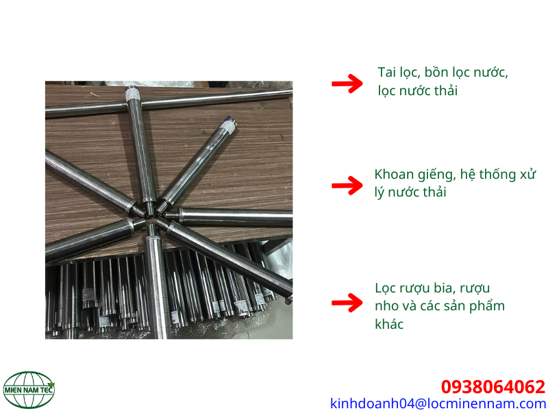 Ứng dụng ống lọc khe phi 49mm