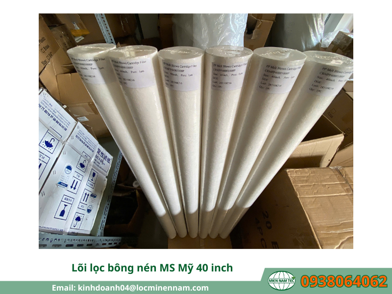 Chi tiết lõi lọc bông nén MS Mỹ 40 inch