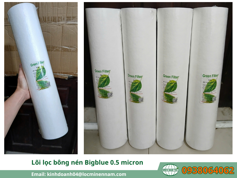 Đặc điểm nổi bậc của lõi lọc bông nén Bigblue 0.5 micron
